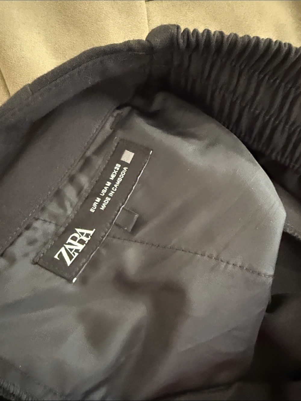 ZARA Black Bomber Jacket with Elastic Collar